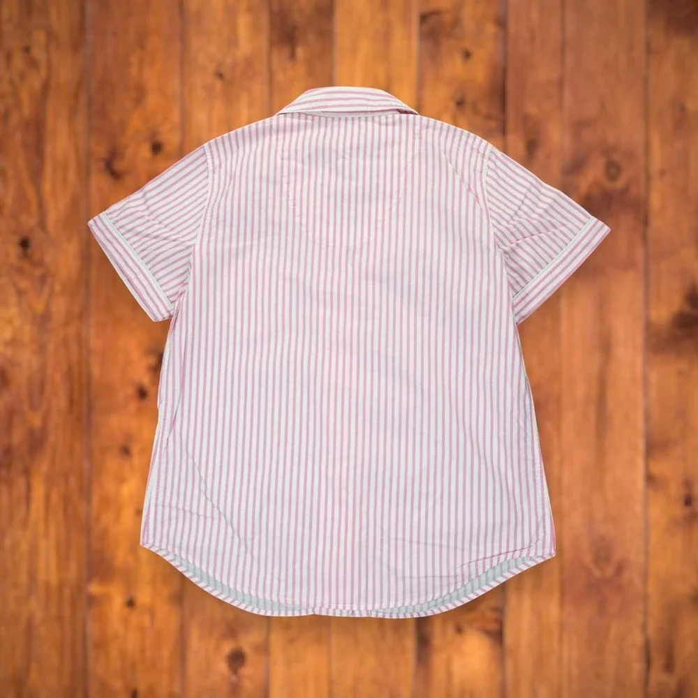 Lauren Ralph Lauren Large Pink Stripe Nightshirt Monogram‎ RLL